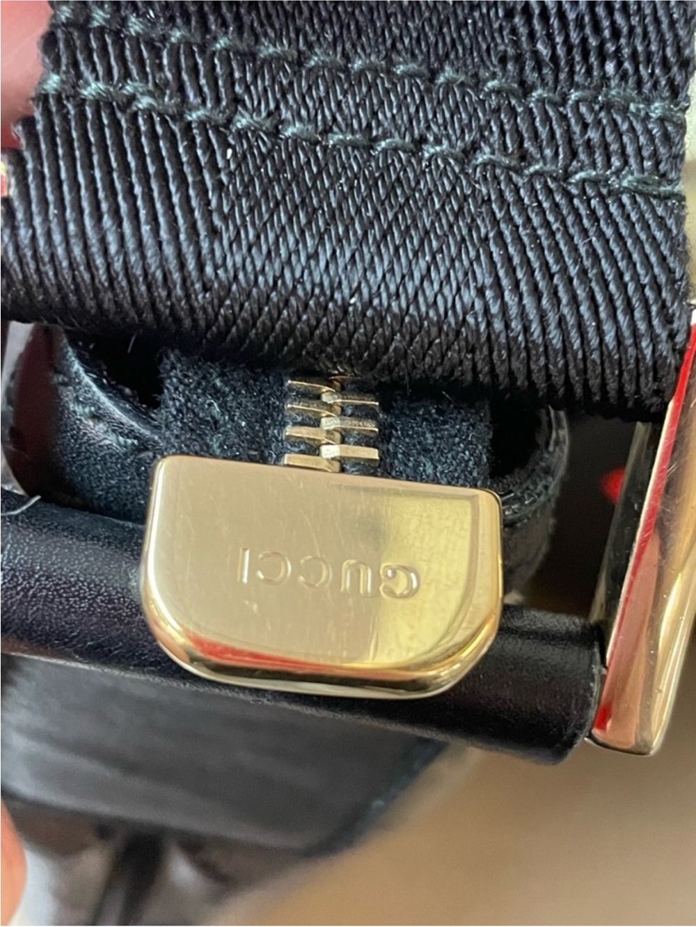 Gucci GG Supreme Monogram Shoulder Bag π Black Trim Canvas Crossbody - Picture 7 of 10